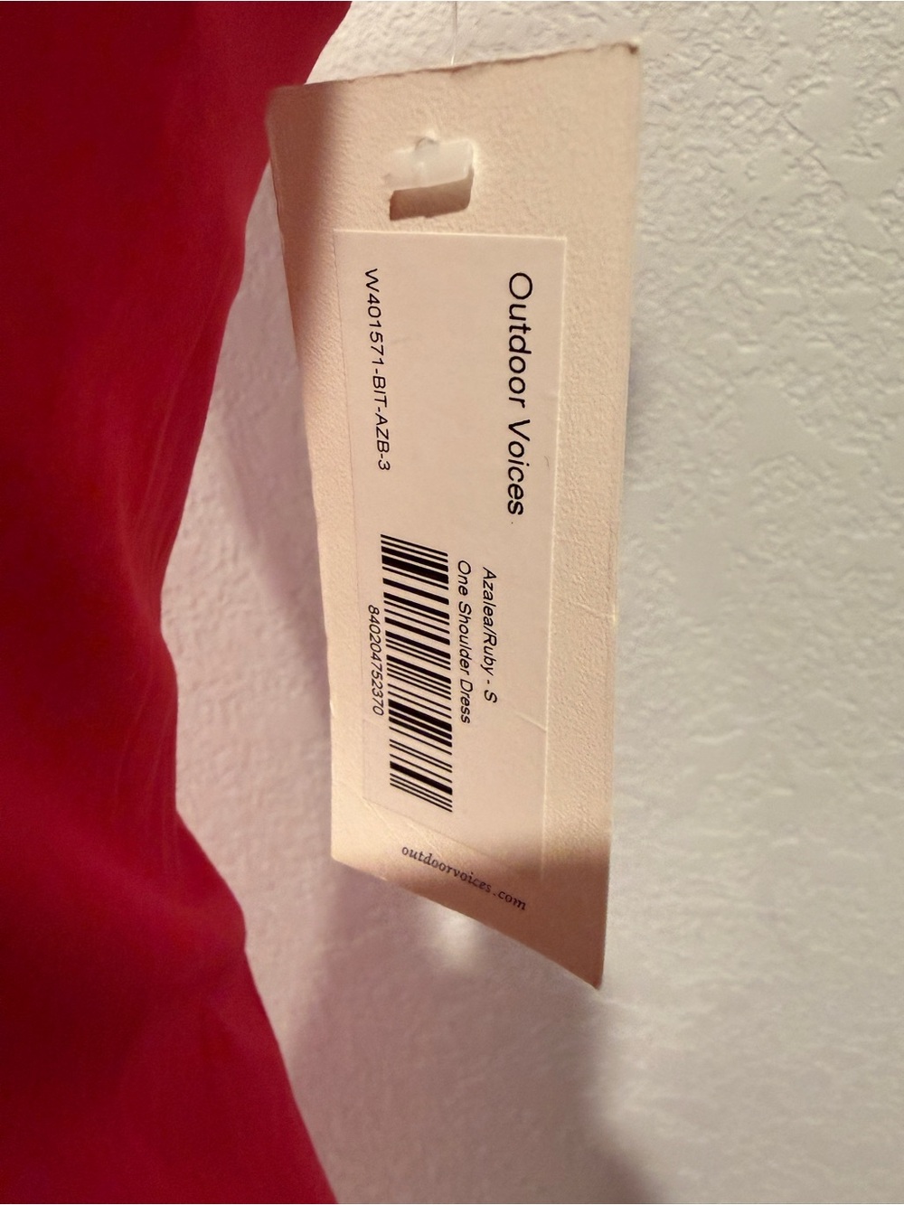 NWT Outdoor Voices One Shoulder Exercise Dress Pink Small Built-In Shelf Bra - Picture 8 of 11